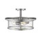Z-Lite Savannah 3 Light Semi Flush Mount, Brushed Nickel & Clear 462SF16-BN - alternate 7